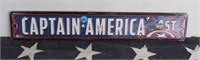 Novelty Metal Sign - Captain America St.