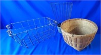 Wire & Woven Reed Baskets