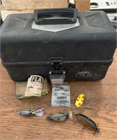 Tackel Box with Various Lures Including (1)