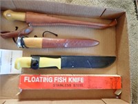 (4) Fillet Knives, Honest Fisherman Knife
