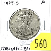 1929-S Walking Liberty half dollar