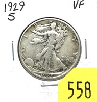1929-S Walking Liberty half dollar