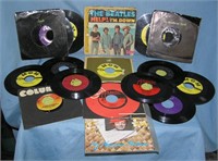 Group of vintage 45 RPM records