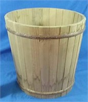Wooden bucket decor 12 " round x 12" h