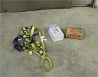 Safety Harness, 50lb of Nails and Unused Paint