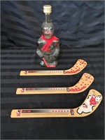 Team Canada Decorative Sticks and Bottle