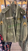 Vintage army jacket with three patches