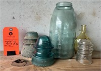 Blue Assorted Masons, Insulators and More