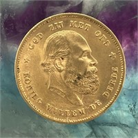1876 Willem III Gold Coin - Netherlands