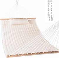 Lazy Daze Double Quilted Hammock  55'  Cream