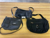 (3) Black Handbags