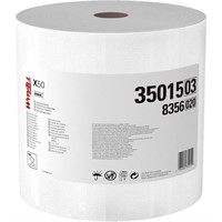 X50 Cloths, Jumbo Roll, 9 4/5 x 13 2/5, White,