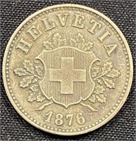 1876 - Switzerland 10 coin