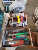 Pipe Wrench, Tin Snips, Chipping Hammer, etc.