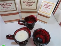 2 Vtg AVON Cape Cod Creamers & 1 Sugar Bowl with