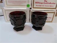 8 Vtg AVON Cape Cod Footed Glasses with Boxes3&3/4
