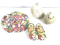 Ceramic Items, Birds, Hat, Shoes