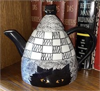 Cats by Nina Lyman "Black Cat" Tea Pot