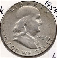 1954-S Franklin Half Dollar