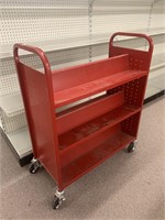 Red 3 shelf cart