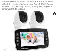 IKQIEOR Baby Monitor with 2 Cameras