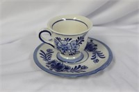 A Delft Cup and Saucer