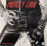 Motley Crue Too Fast For Love Signed Album. GFA Au