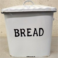 Modern Enamelware / Porcelain Covered Bread Box