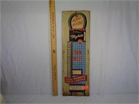 Raybestos Metal Thermometer 30"x9.5" Good Glass