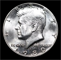 1980-d Kennedy Half Dollar 50c Grades GEM++ Unc