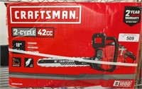 CRAFTSMAN 2 CYCLE 42CC CHAIN SAW AND CASE {C-1}