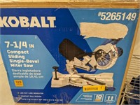 KOBALT 7.25IN COMPACT SLIDING SINGLE BEVELE MITER