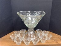EARLY AMERICAN PUNCH BOWL SET