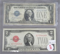 Series 1928B $1 Silver Certificate & Series 1928G