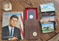 JFK BOOK, COINS, MISC