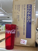 Coca Cola red tumbler cups. Appears to be six