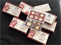2000, 2003, 2004, 2005, 2- 2006 US Mint Silver