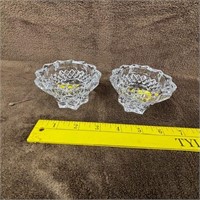 Pair of Lausitzer Crystal Candle Holders German