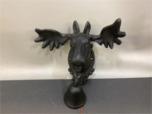 Cast iron moose head with bll