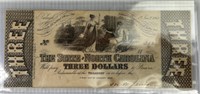 1st Day of January 1866 Three Dollar Bill