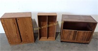 Wheeled Cabinet, Door Shelf Cabinet, Wood Shelf