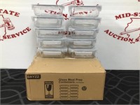 Bayzz 10 pack Glass Meal Prep Containers NIB