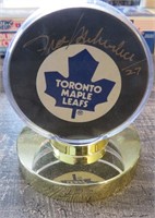 Frank Hahovlich Signed NHL Hockey Puck Autographed