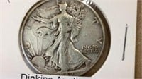 1942 standing liberty half dollar silver coin