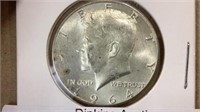 1964 Kennedy half dollar silver coin