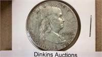 1963 Eisenhower half dollar silver coin