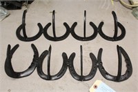 (2) Handmade Horseshoe Coat Racks