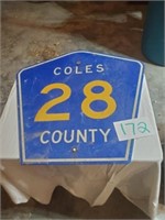 COLES COUNTY HEAVY METAL SIGN