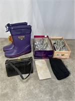 High heels, size 9.5. Lacrosse boots size 5,