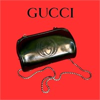 Original Gucci Green Leather Vintage Valet/Pouch